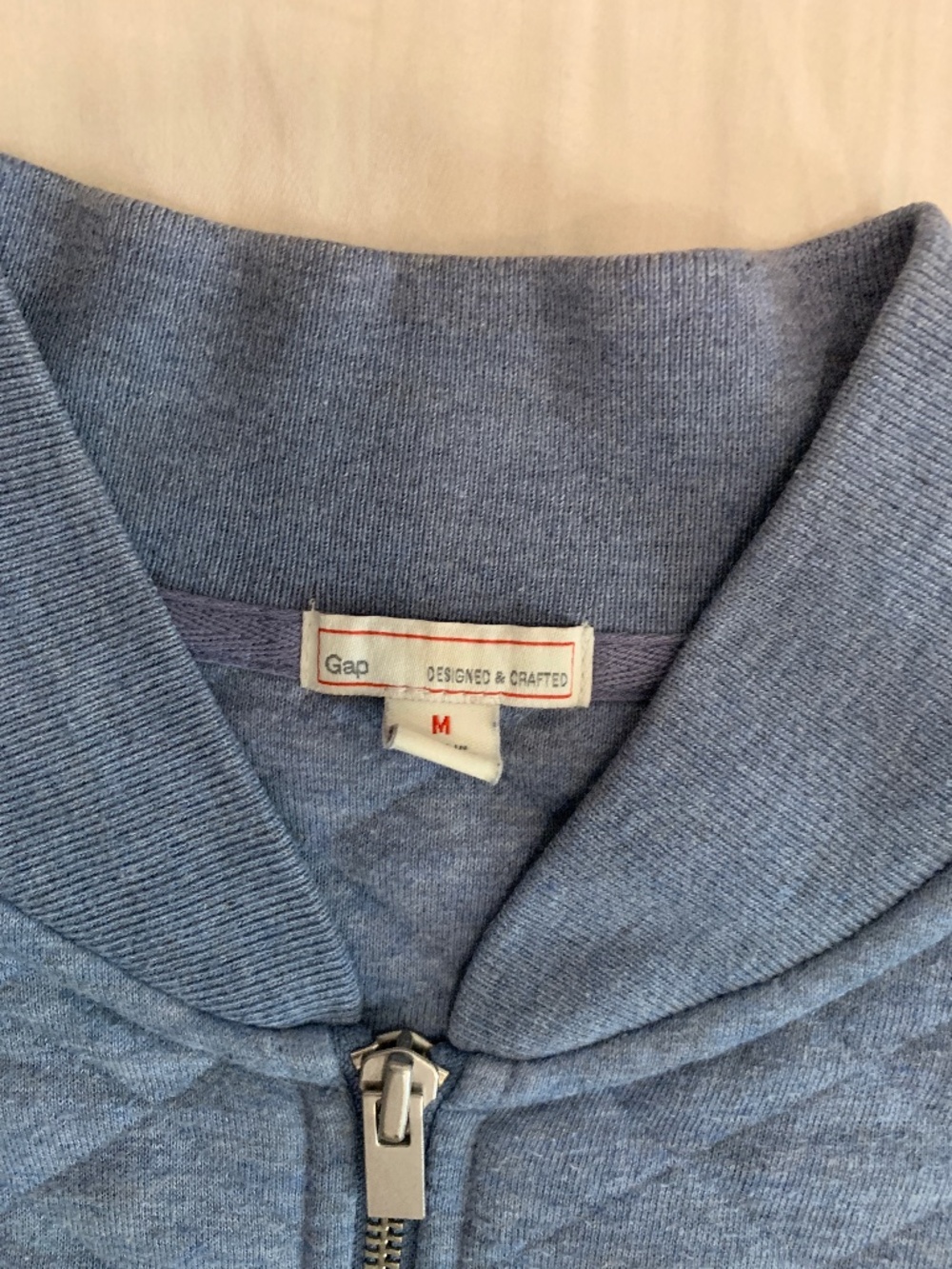 GAP Women quilted bomber jacket in light blue size M - Picture 6 of 11